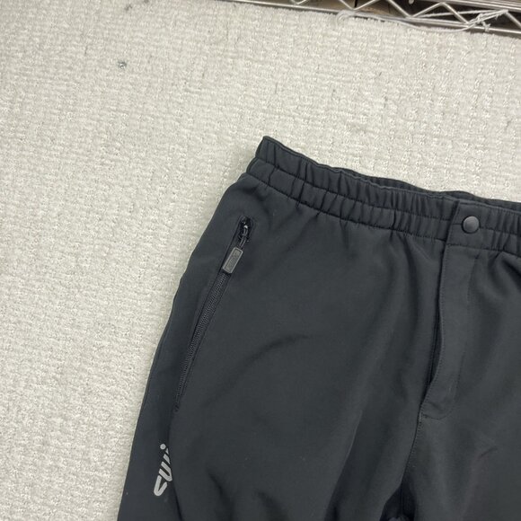 Swix Pants Mens XL Black Soft Shell Windstopper XC Skiing Nordic Pull On Ski - Picture 2 of 15